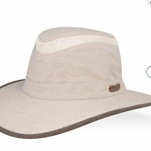 Tilley TMH55 Organic Airflo Sun Hat 7 1/4 Medium Beige Tan Trim 58CM - Picture 7 of 17